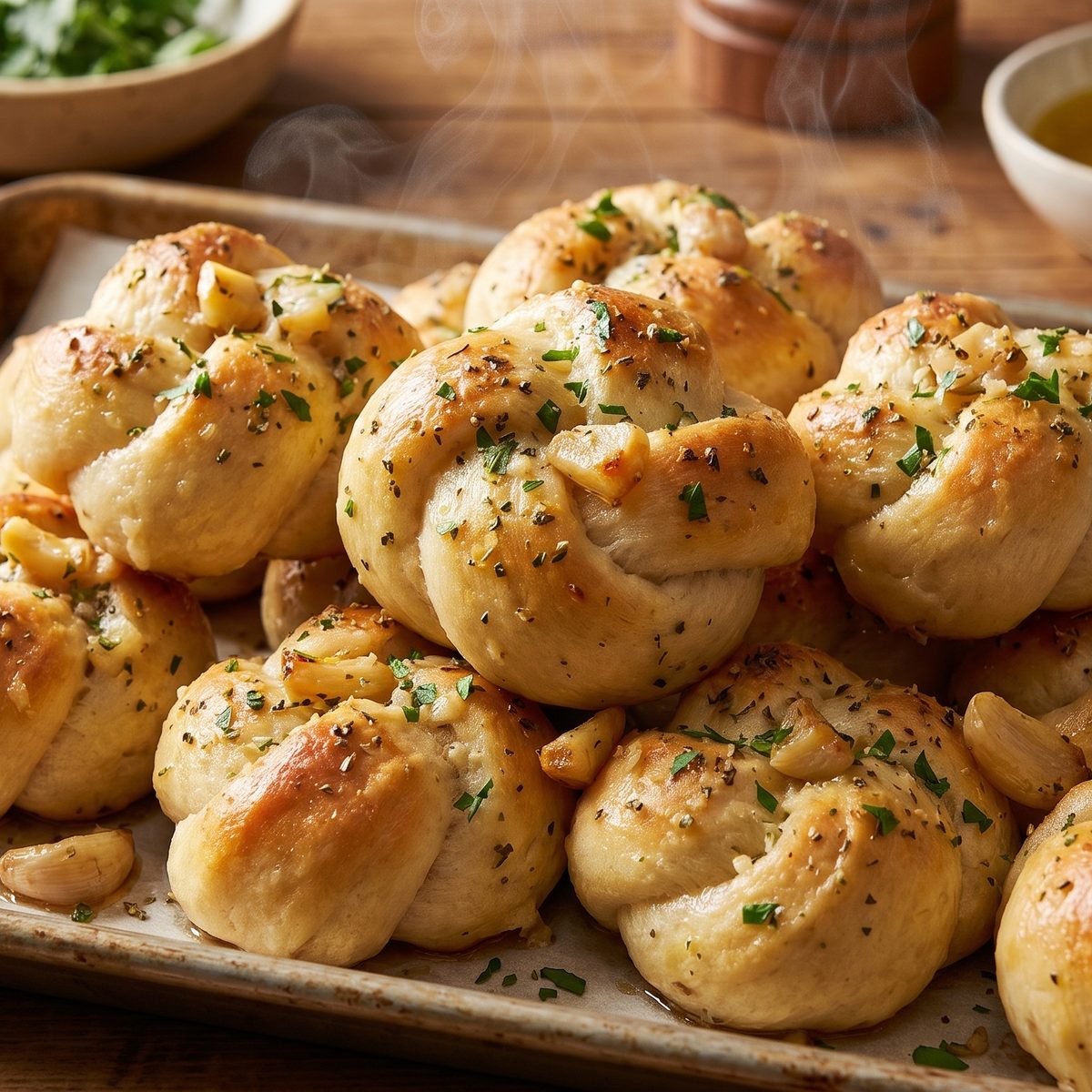 Fresh Garlic Knots