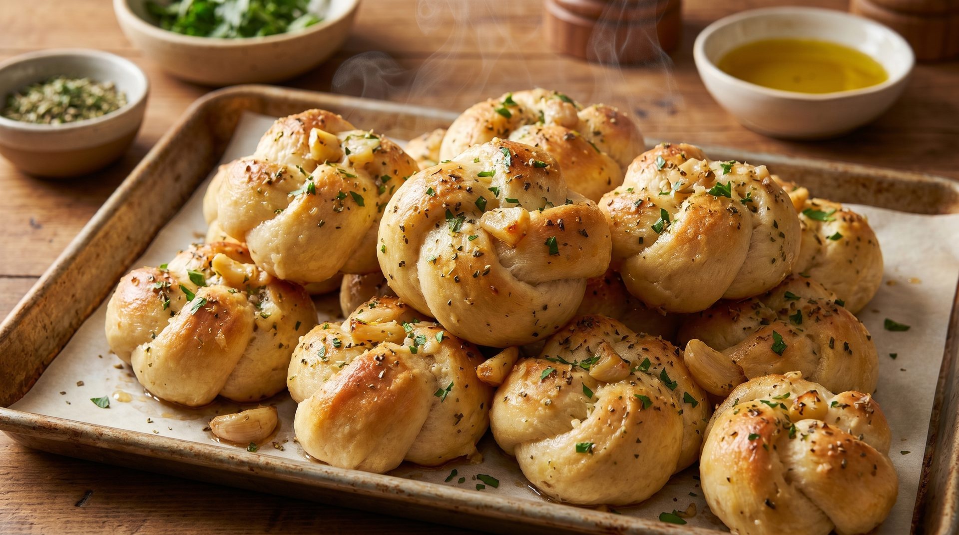 Fresh Garlic Knots